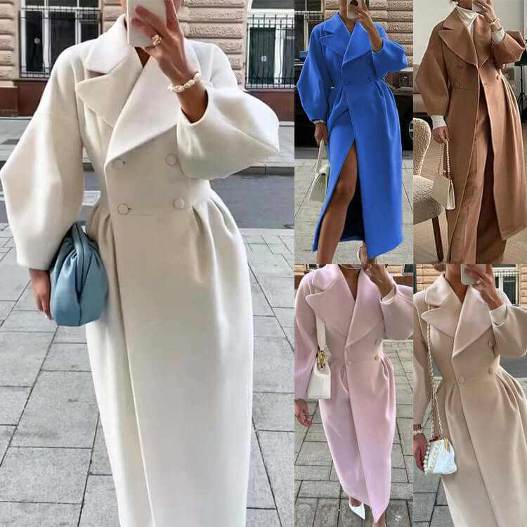 Women's Stylish Lantern Sleeve Long Coat