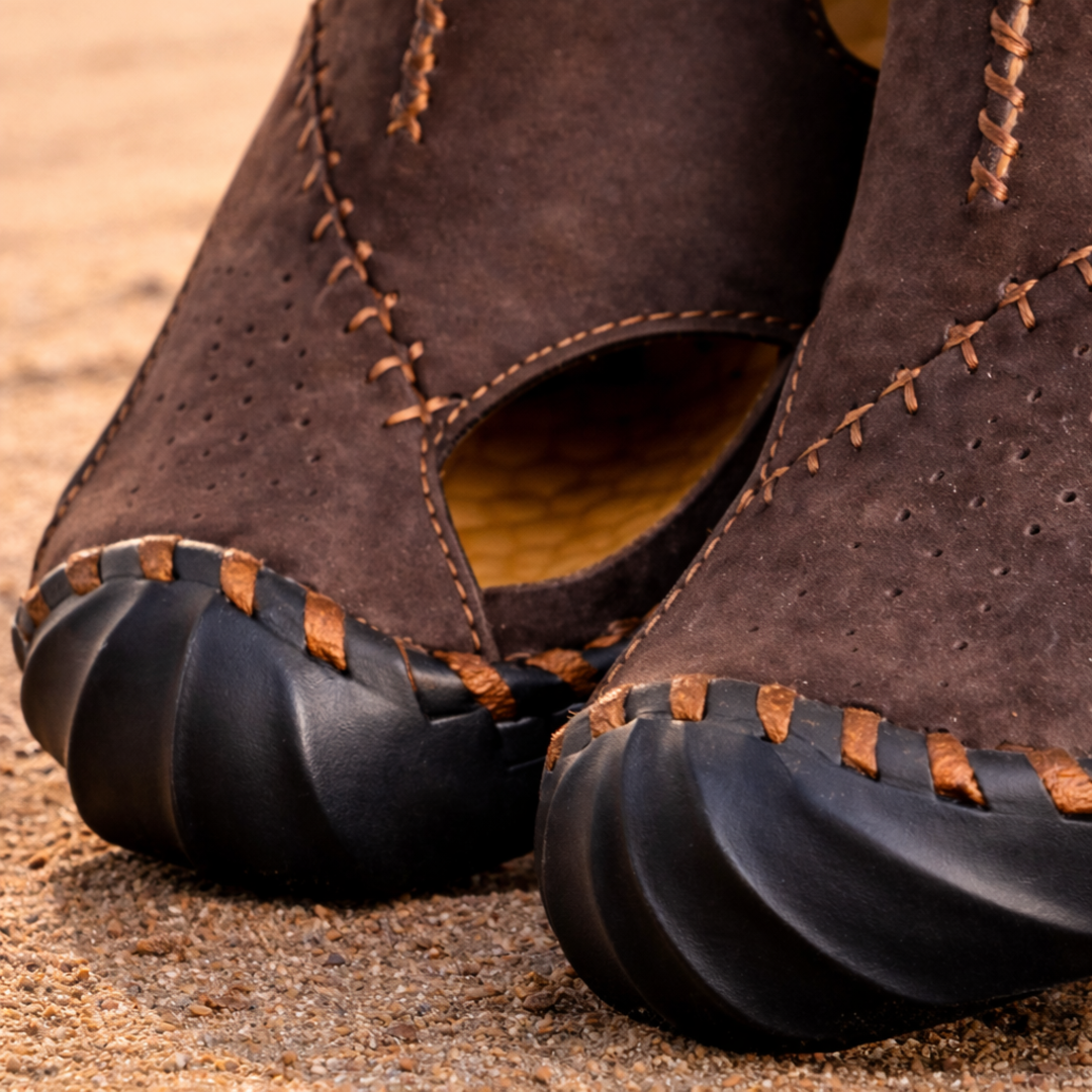 Beach Leather Sandals - Elena Harper
