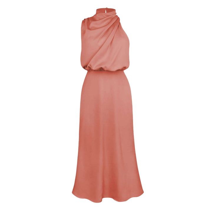 Satin Maxi Dress - Elegant Evening Gown