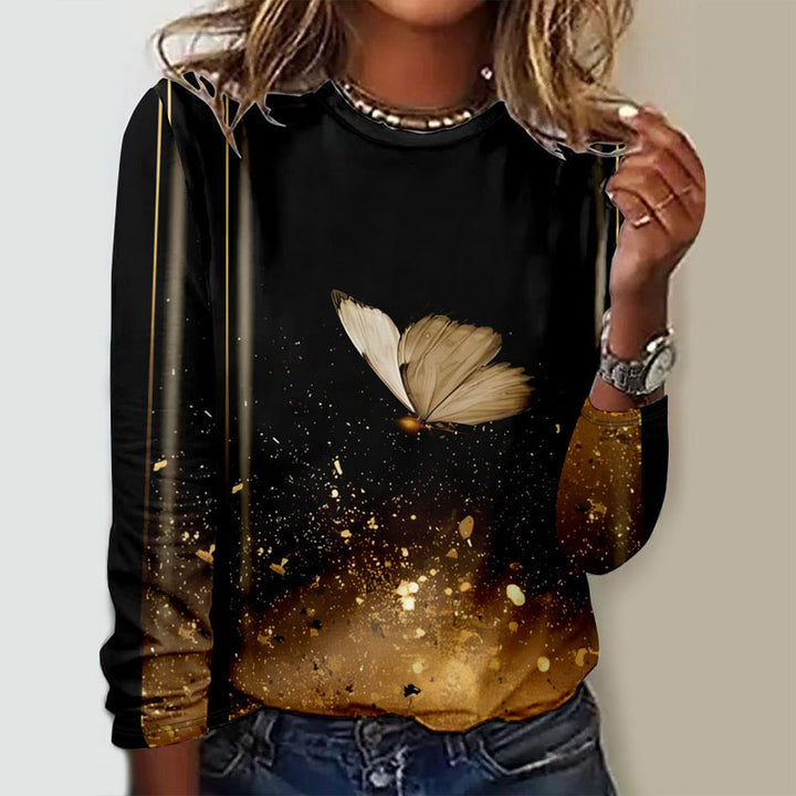 Vintage Butterfly Printed T-Shirt