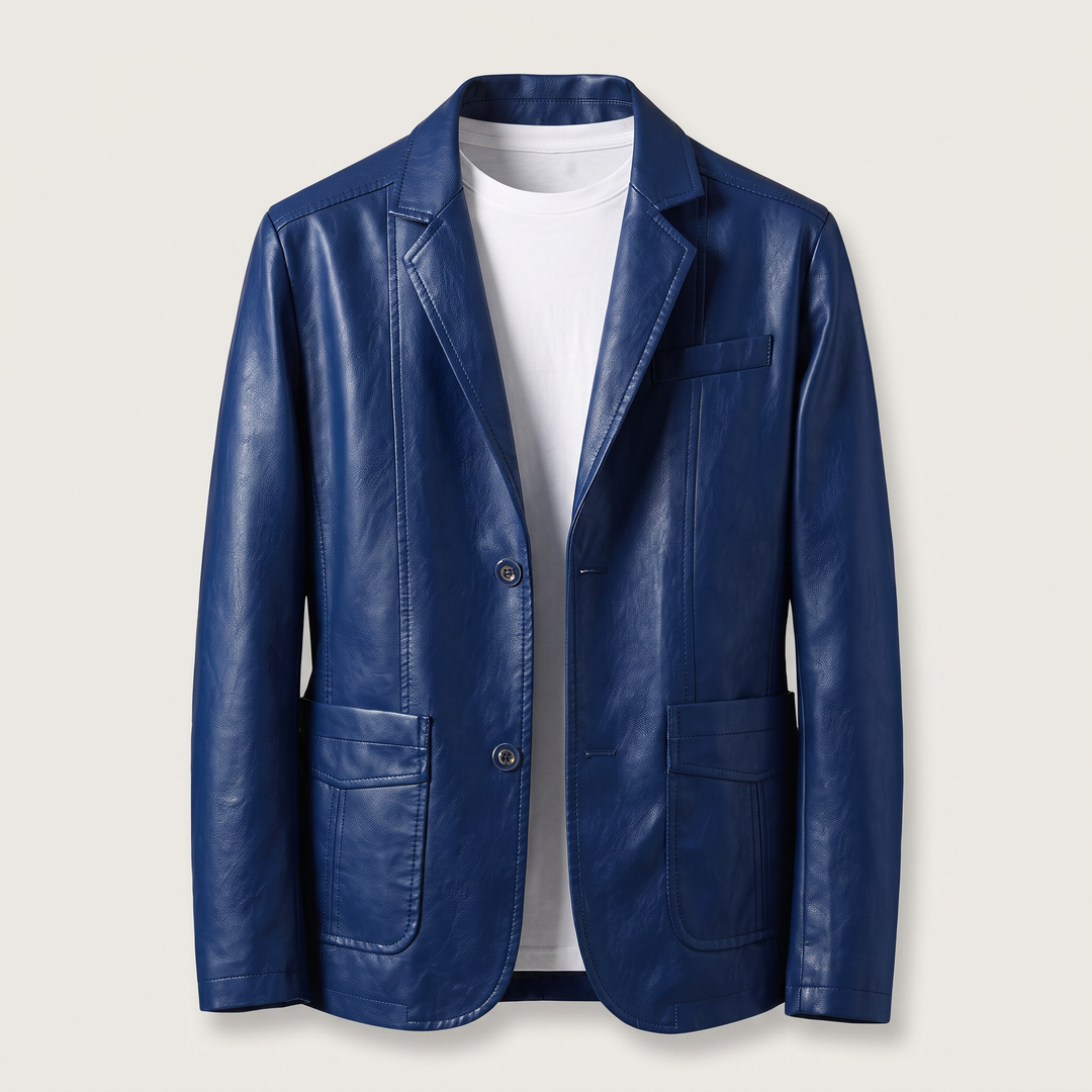 Adrian | Timeless Elegant Leather Blazer with Classic Cut