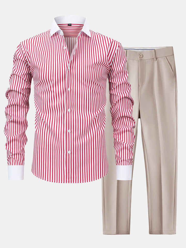 WINCHESTER STRIPED SHIRT & SLIM FIT PANTS