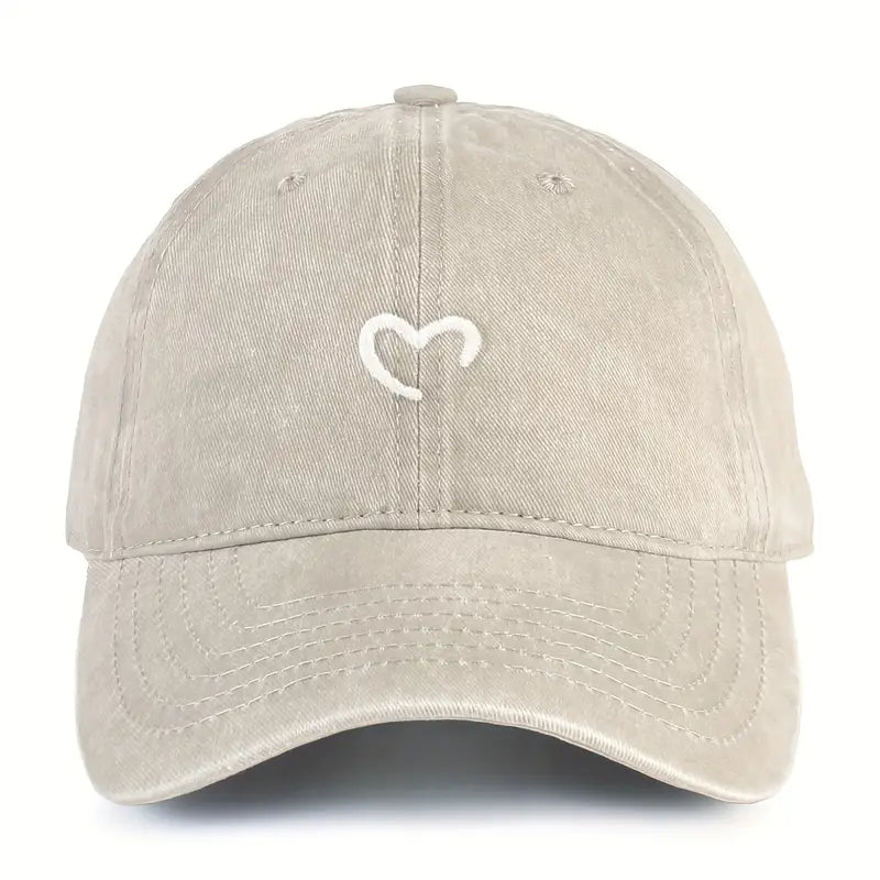 Marlia Embroidered Cap with Heart - Elena Harper