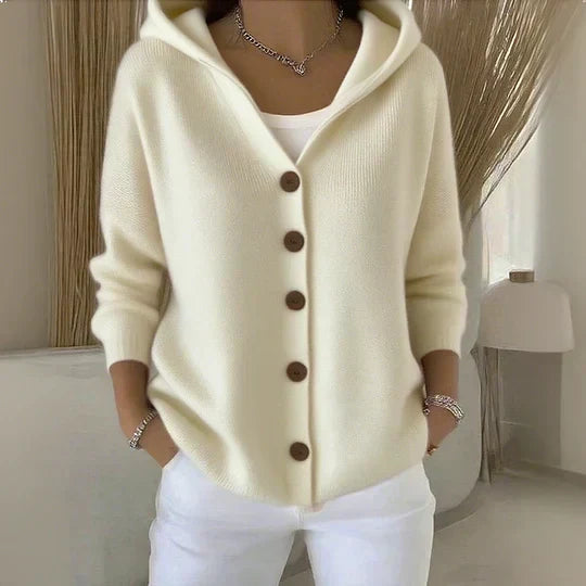 Mercedes Knitted Hoodie, view 2 - Elena Harper
