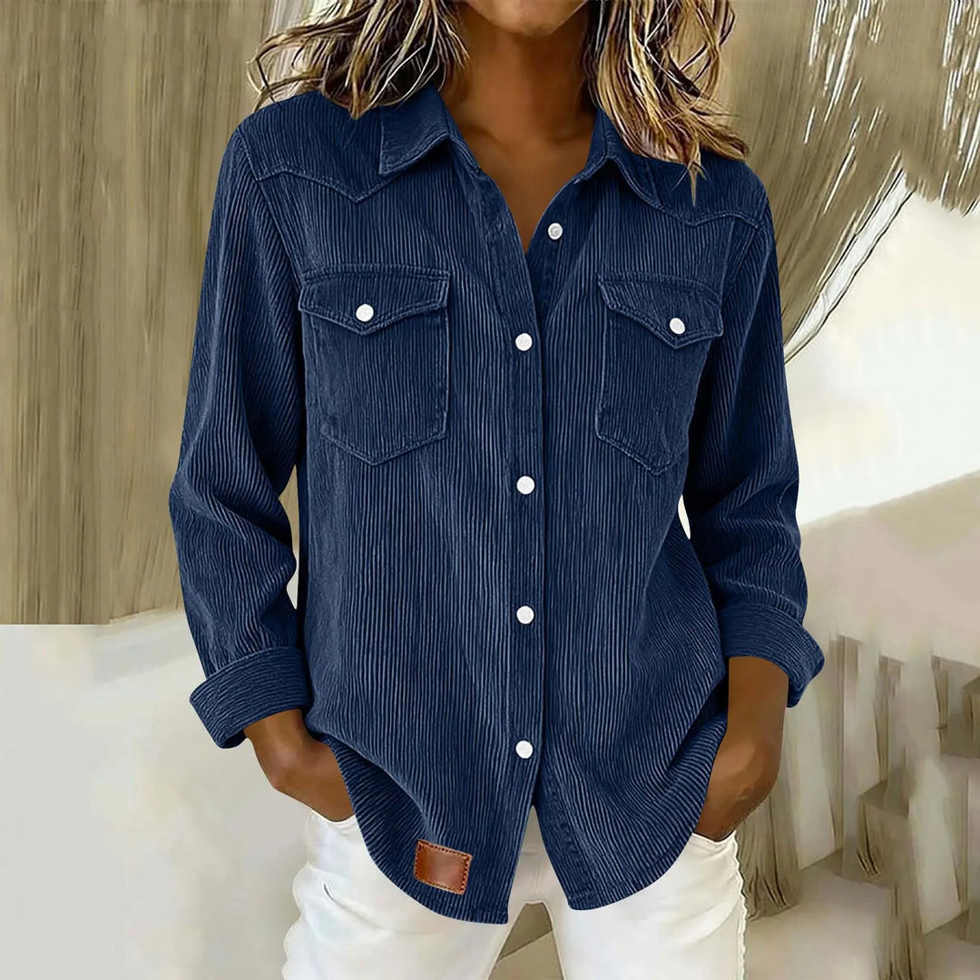 Women's Corduroy Shirt with Pockets