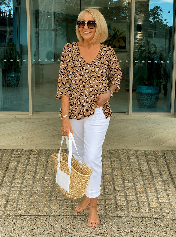 Elanna™ | Belly-Covering Floral Blouse