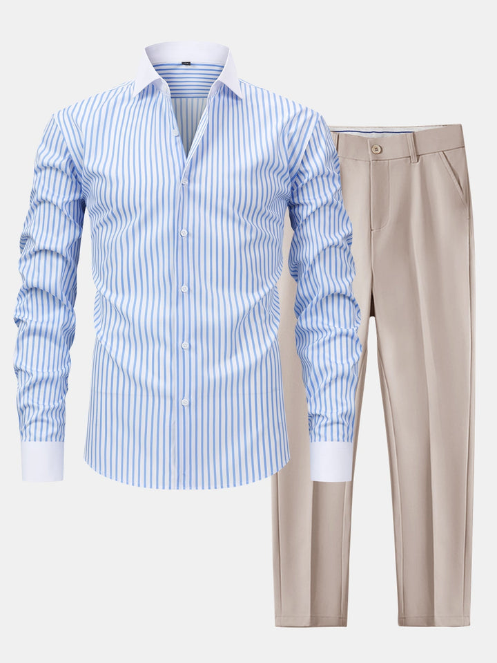 WINCHESTER STRIPED SHIRT & SLIM FIT PANTS