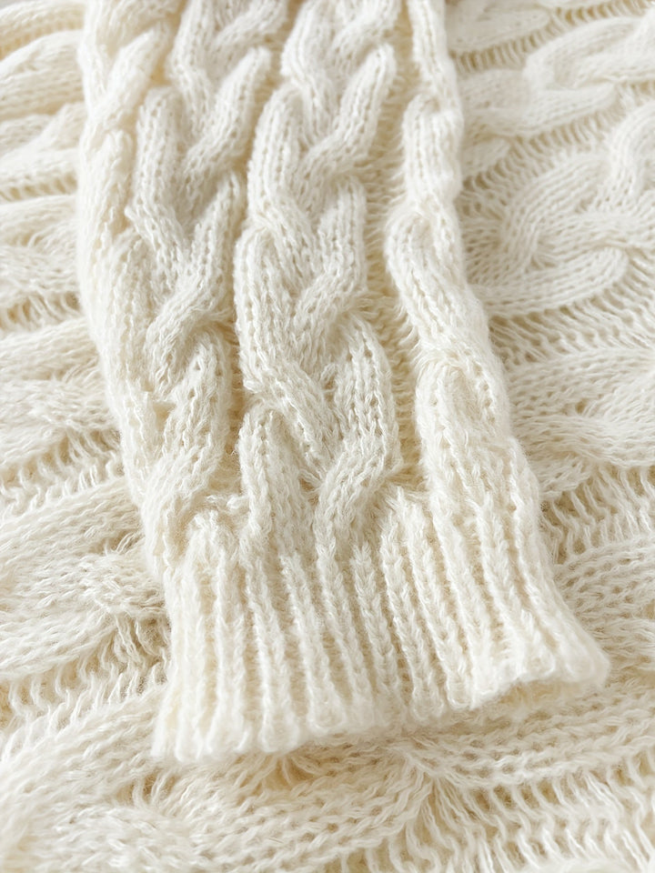 Ellery | Women's Relaxed Cable-Knit Sweater in Two Neutrals