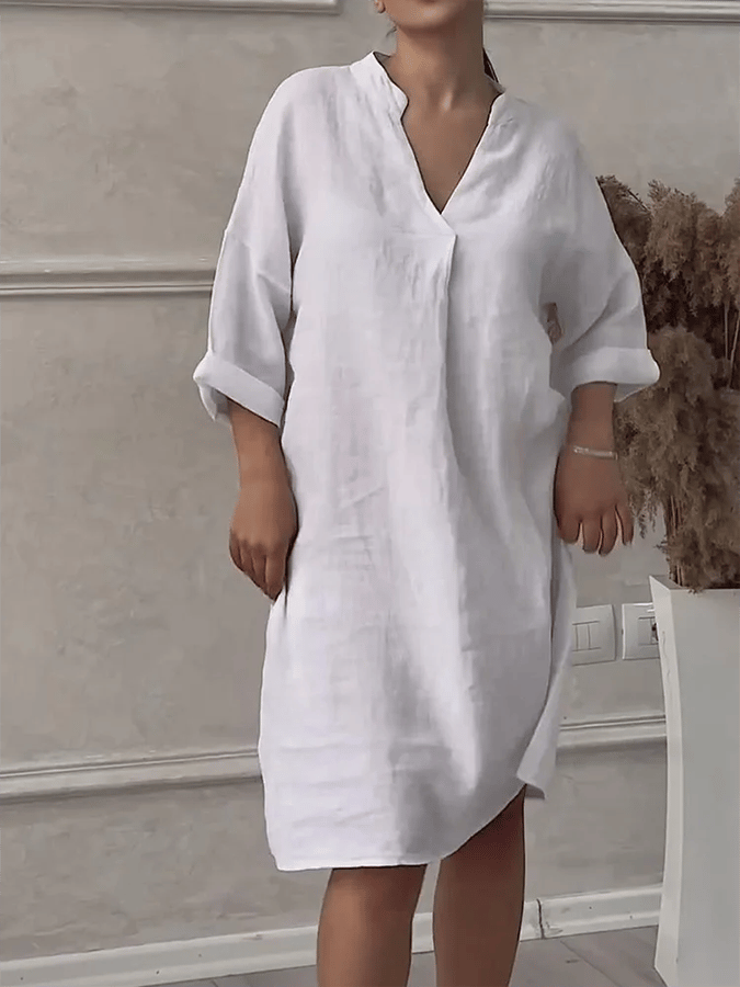 Aeris Effortless V-Neck Dress - Elena Harper