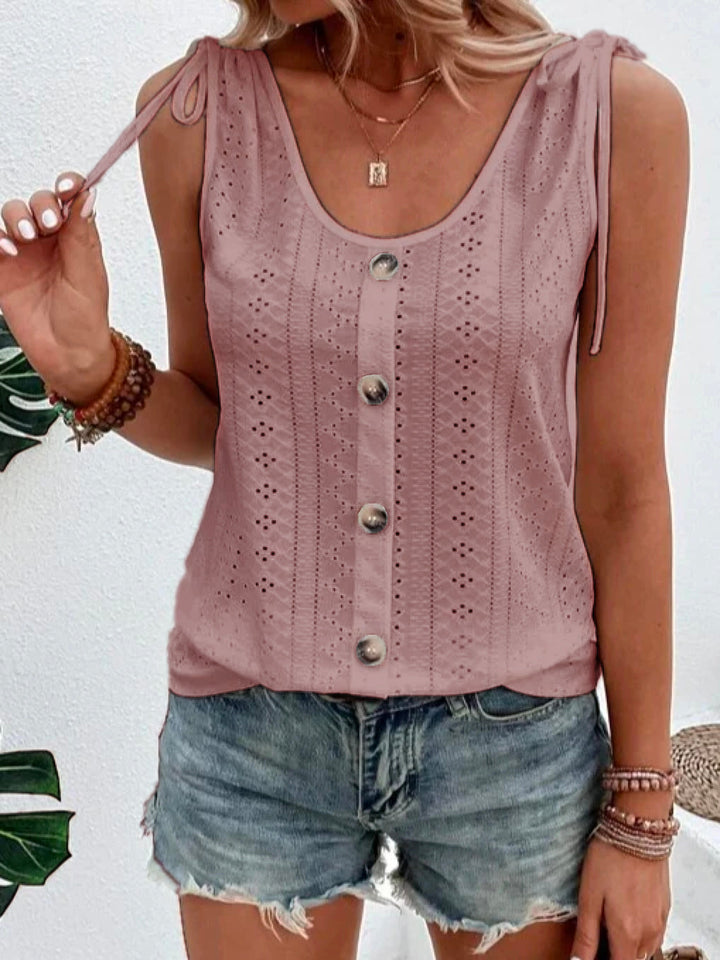Women's Breezy Sleeveless Summer Tank Top, view 3 - Elena Harper