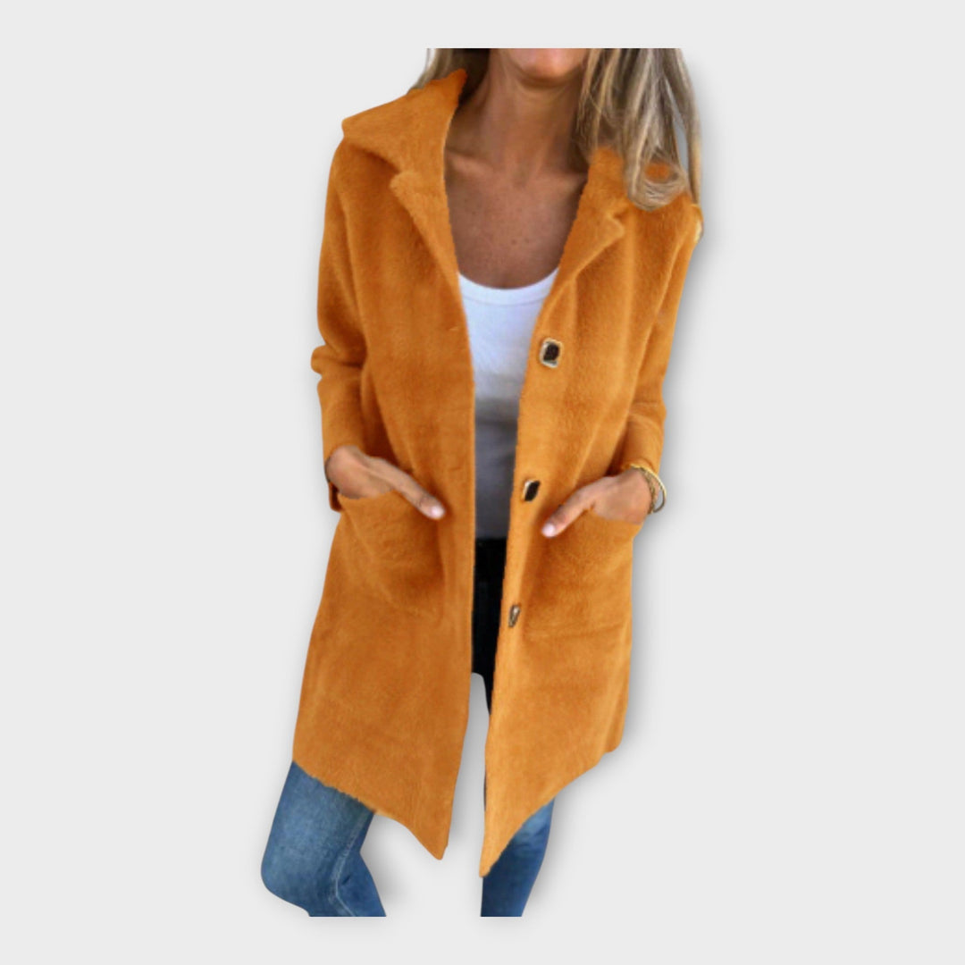 Wool Coat with Elegant Closure - Elena Harper