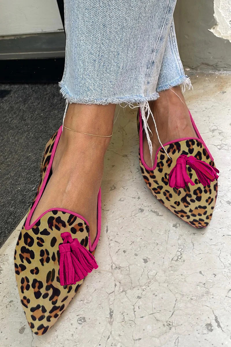Women's Stylish Leopard Print Flat Shoes