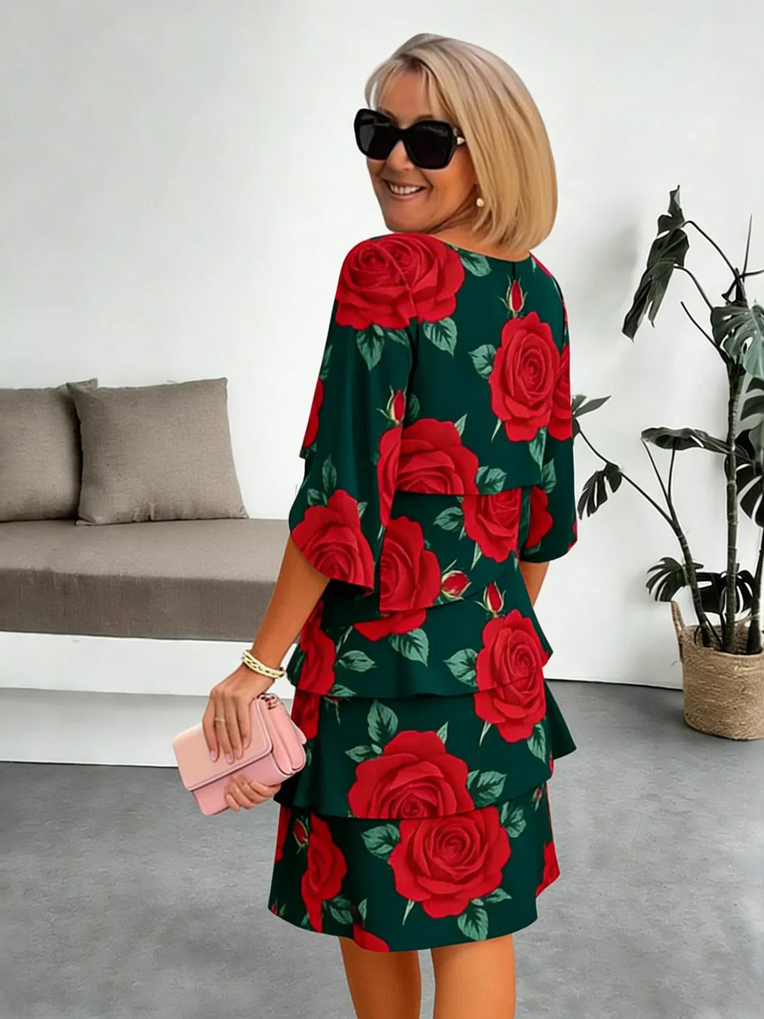 Sienna | Elegant Comfort Printed Midi Dress