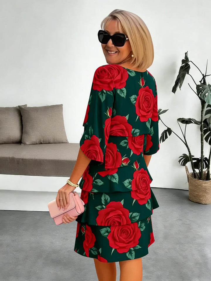 Sienna | Elegant Comfort Printed Midi Dress