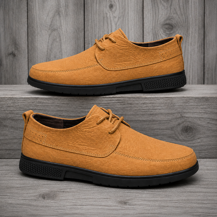 Apron Toe Leather Shoes - Elena Harper