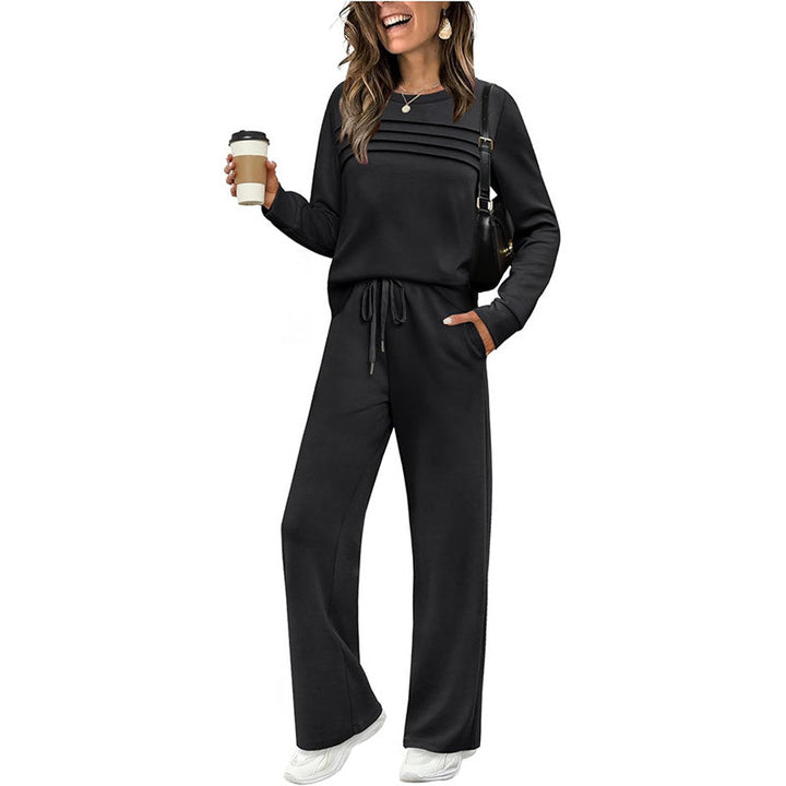Calipa Casual-Chic Two-Piece with Drawstring Pants, view 2 - Elena Harper