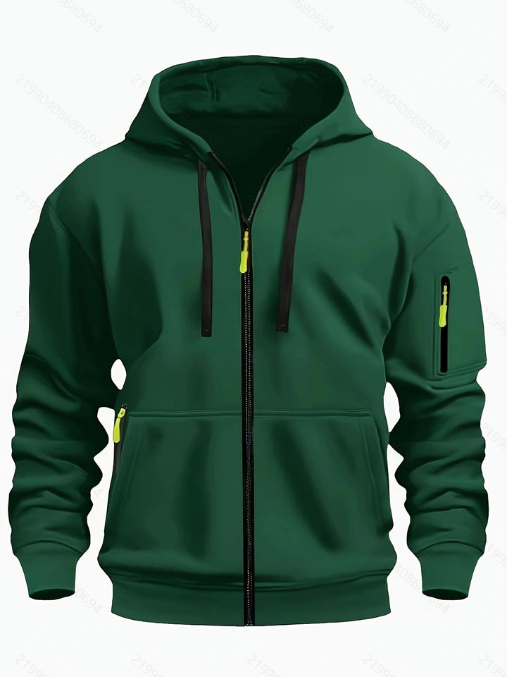 Men's Zip-Up Hoodie Casual & Comfortable Everyday Outerwear, view 8 - Elena Harper