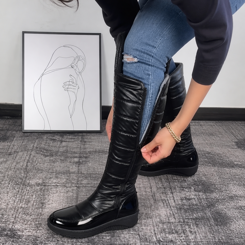 Aurora Warm and Elegant Women's Over-the-Knee Snow Boots with Plush Lining, view 6 - Elena Harper
