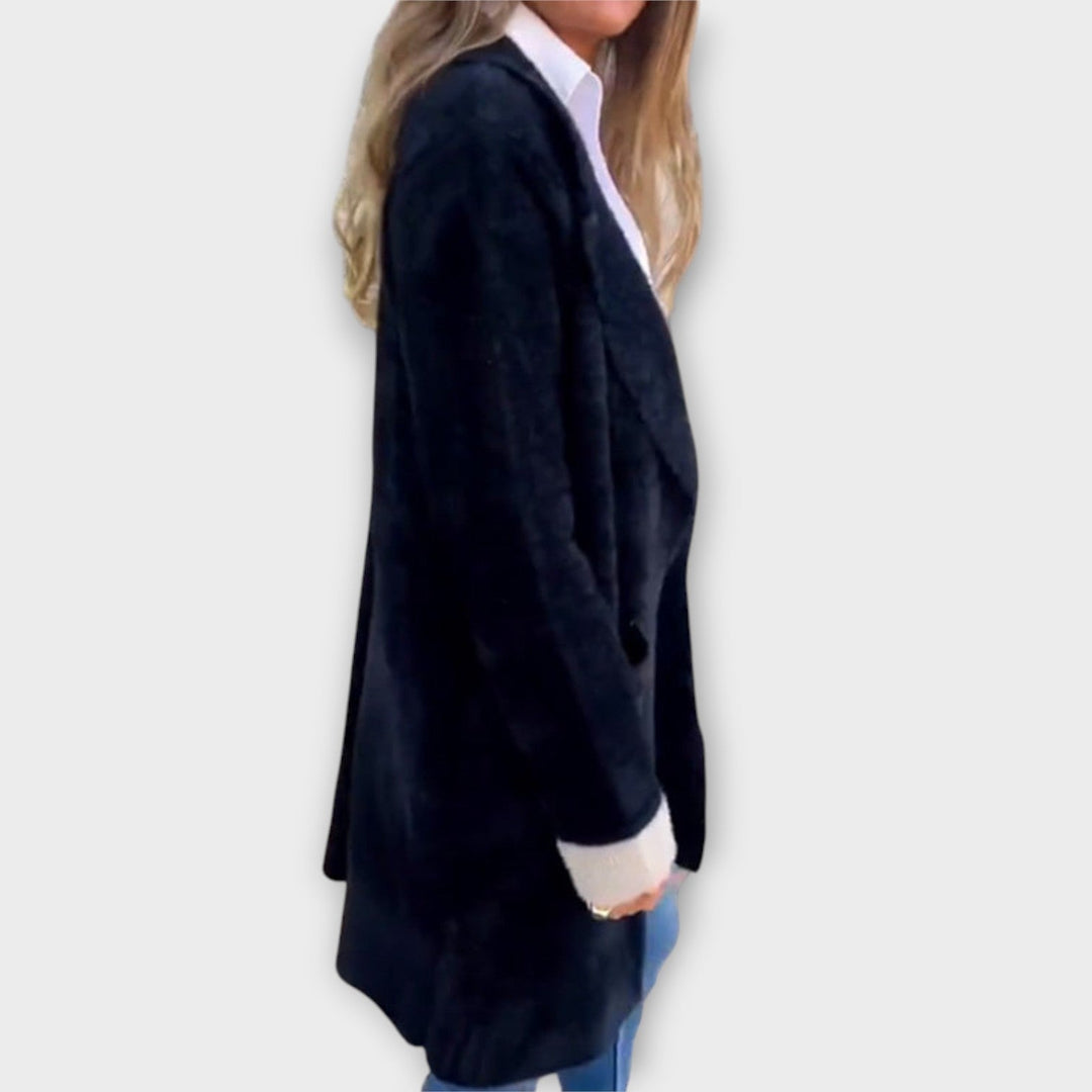 Soft and Cozy Long Coat with Pockets - Elena Harper
