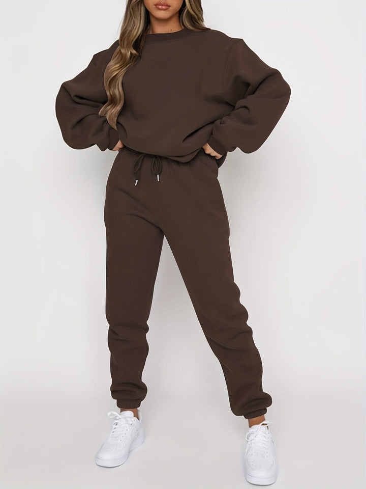 RELAXING TWO-PIECE SET WITH DRAWSTRING FOR WOMEN