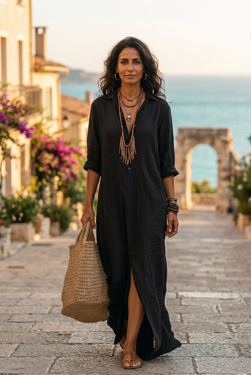 Elegant Long Dress Willow Fluid and Timeless - Elena Harper