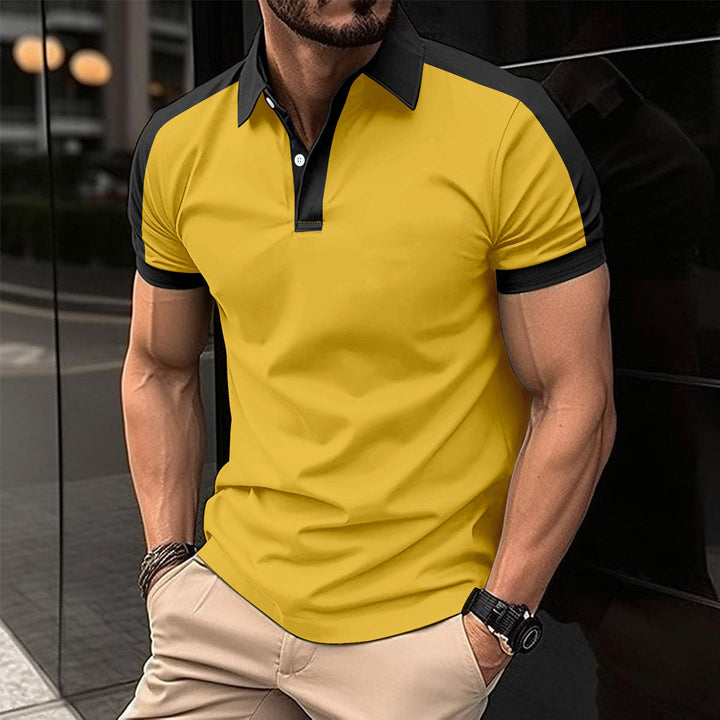 Short Sleeve Business Shirt for Men Casual Summer Polo