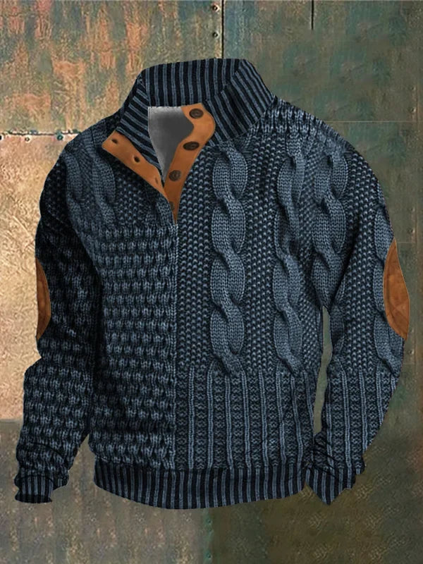 High-quality men's sweater with an elegant design, view 4 - Elena Harper