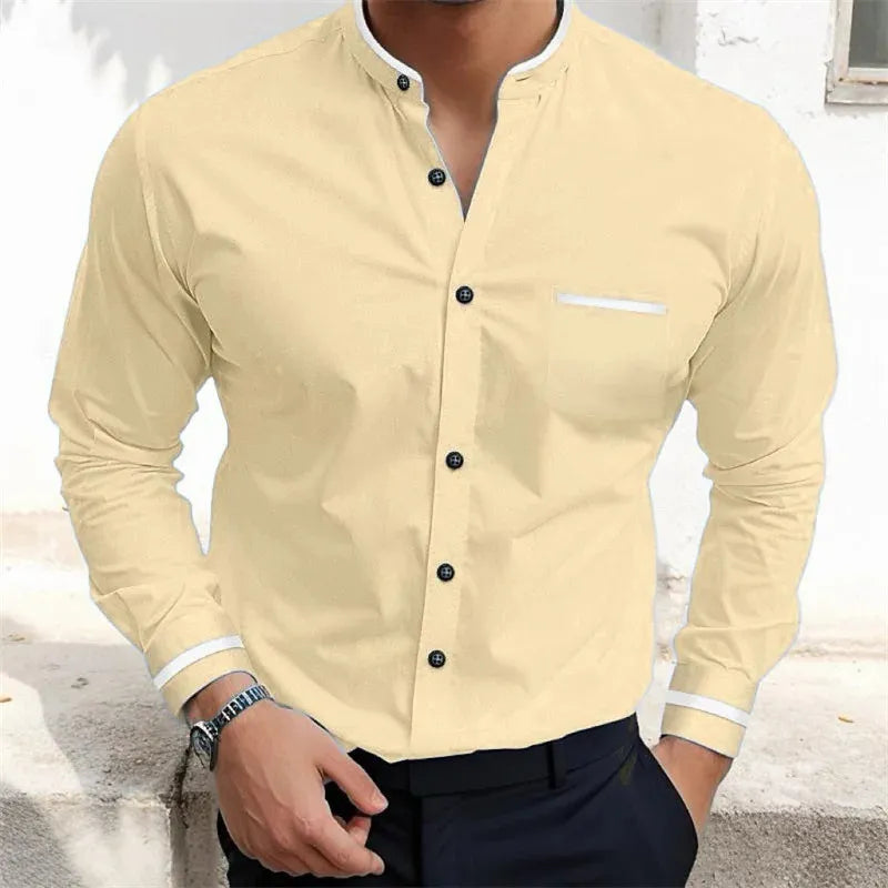 ELENA HARPER™  |  GRANDPA CONTRAST SHIRT FOR MEN