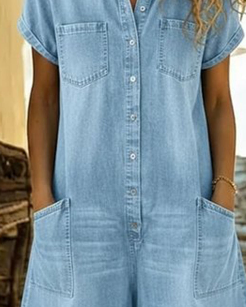 Briar Short Sleeve Playsuit Dress - Elena Harper
