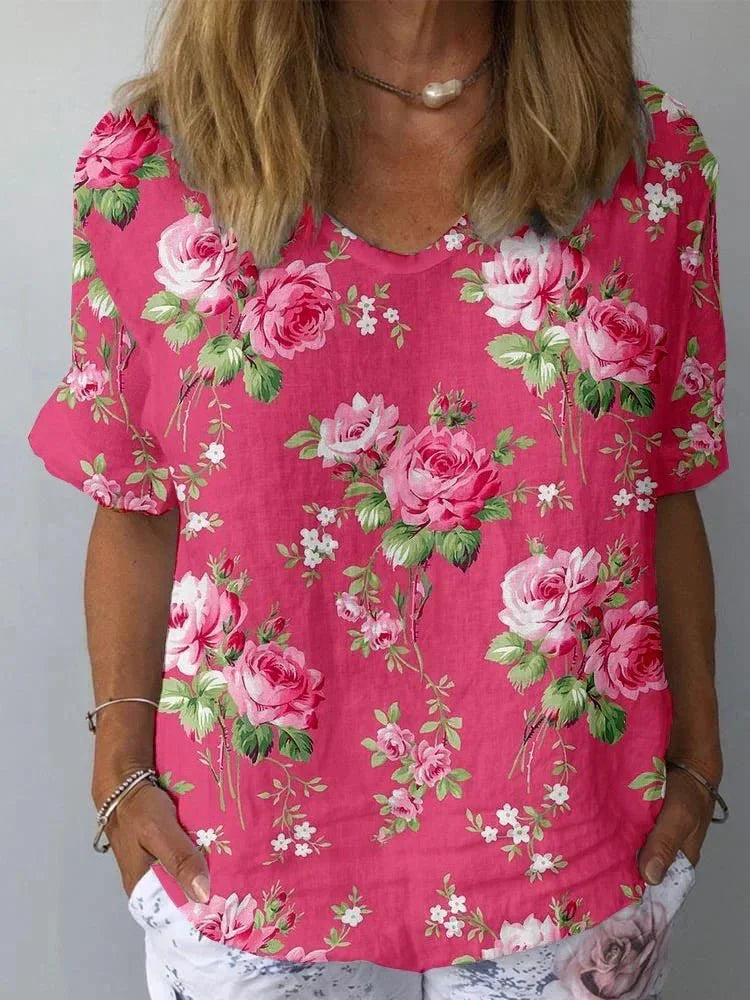 Ladies Slim Fit Blouse – Suitable for Work and Daily Use, with Buttons and Short Sleeves