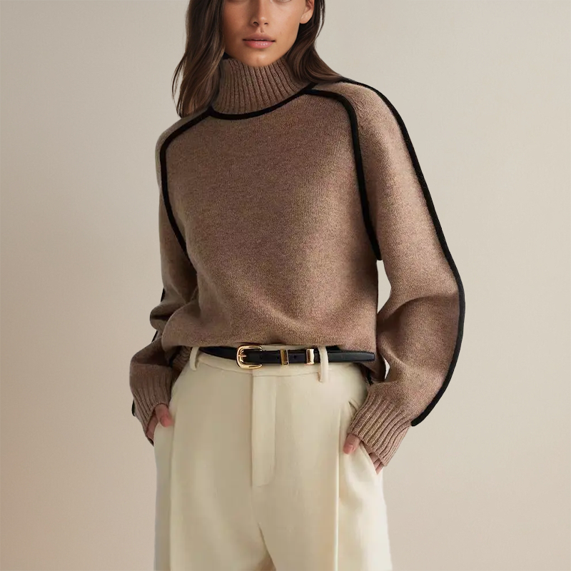 THERESA – RELAXED HIGH-NECK SWEATER