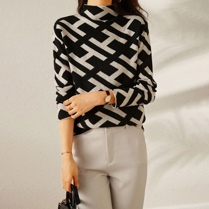 Yulka Fashionable Statement Sweater, view 2 - Elena Harper