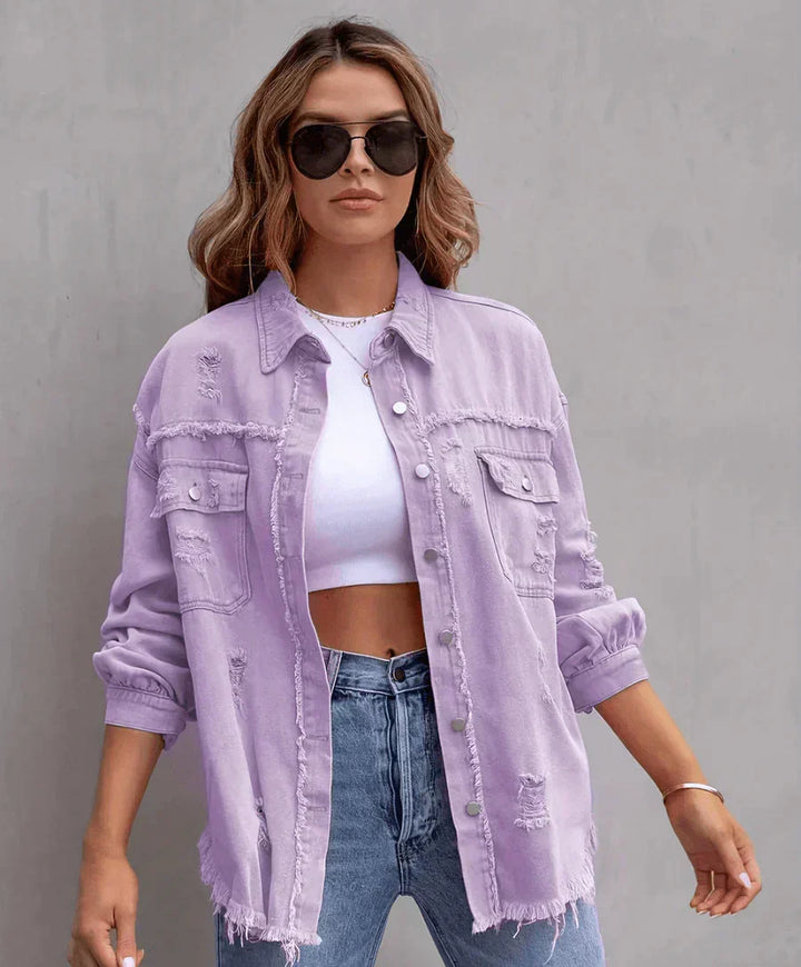Nienke - Spring Design Jacket in Denim Fabric