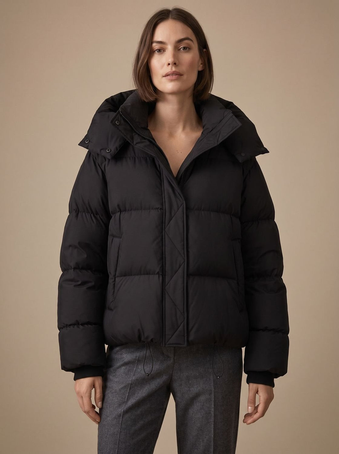 Elfriede | Women's Down Jacket Oversized Hooded Short Jacket Winter