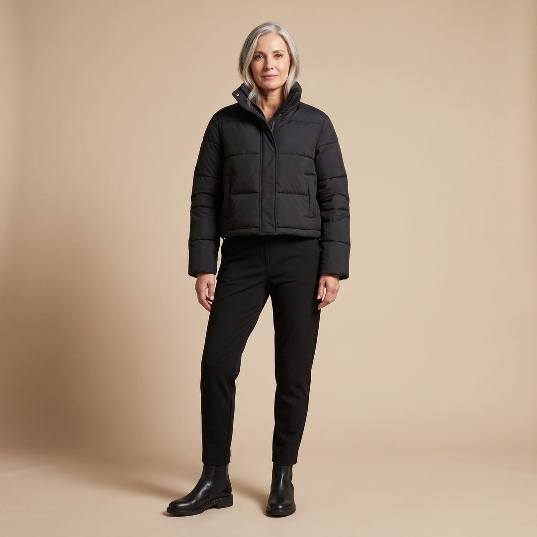 Frieda | Women's Short Stand-Up Collar Winter Jacket Quilted Puffer Jacket