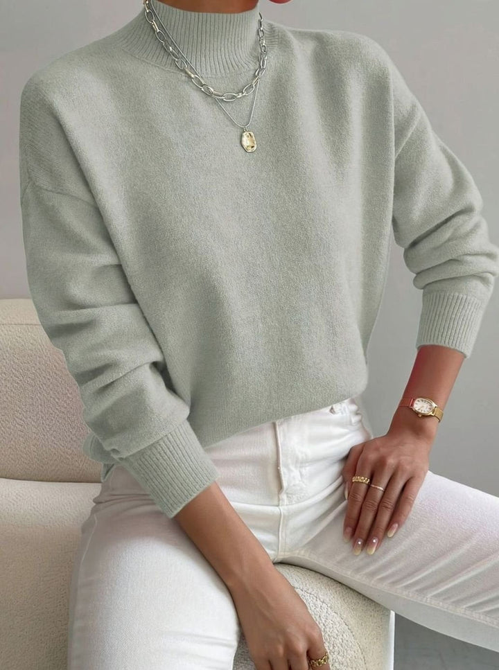 Marlene | Women's Turtleneck Knit Sweater with Ribbed Pattern Soft Winter Sweater