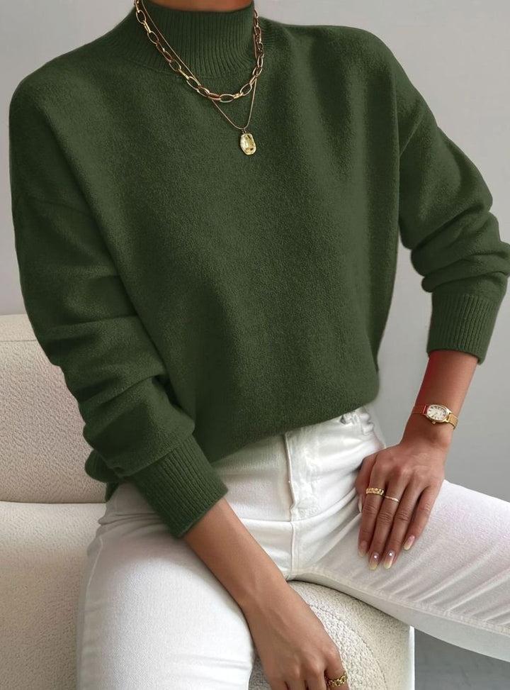 Marlene | Women's Turtleneck Knit Sweater with Ribbed Pattern Soft Winter Sweater