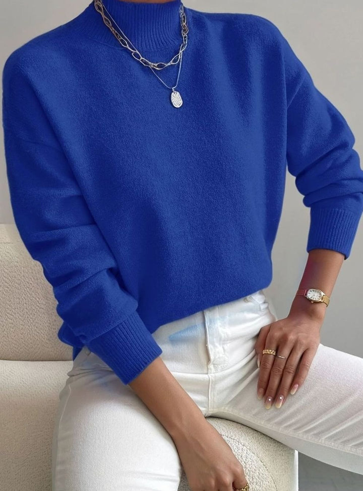 Marlene | Women's Turtleneck Knit Sweater with Ribbed Pattern Soft Winter Sweater