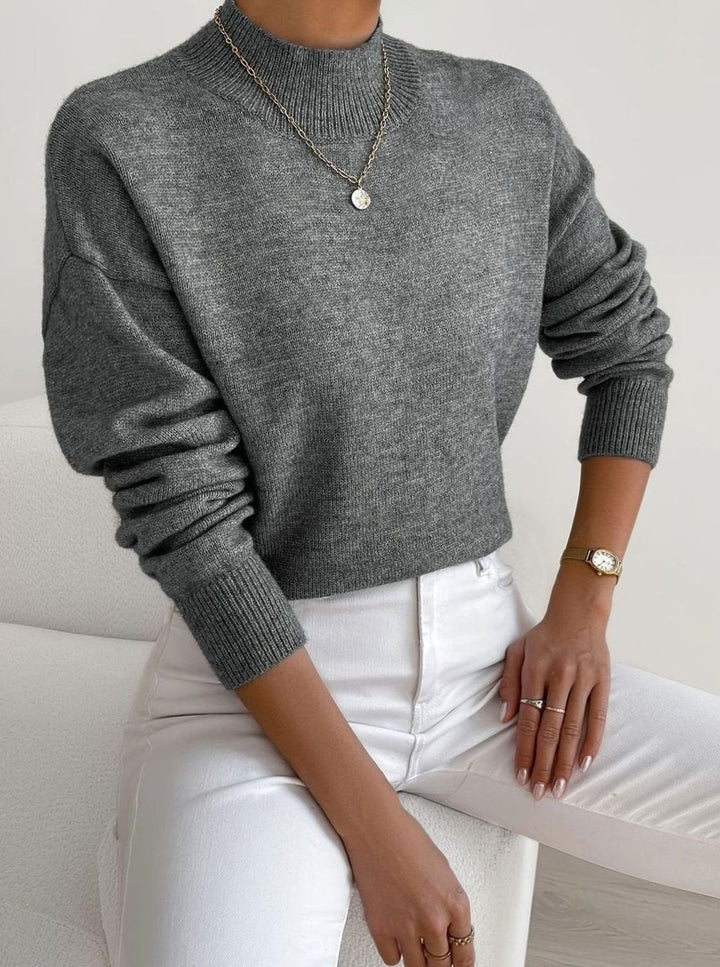 Marlene | Women's Turtleneck Knit Sweater with Ribbed Pattern Soft Winter Sweater
