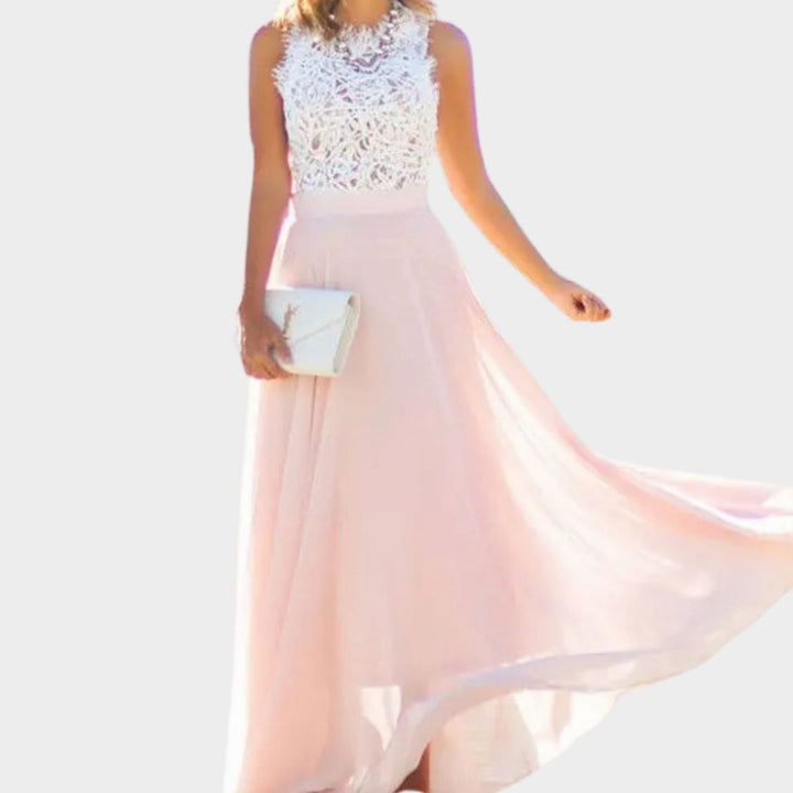 Nora | Women's Lace Cocktail Dress Chiffon Maxi Evening Dress