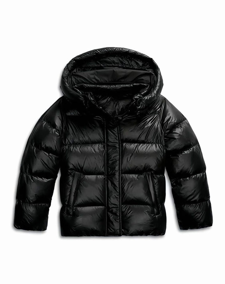 Sophie Women's Winter Jacket with Fixed Hood Quilted Warm Jacket, view 5 - Elena Harper