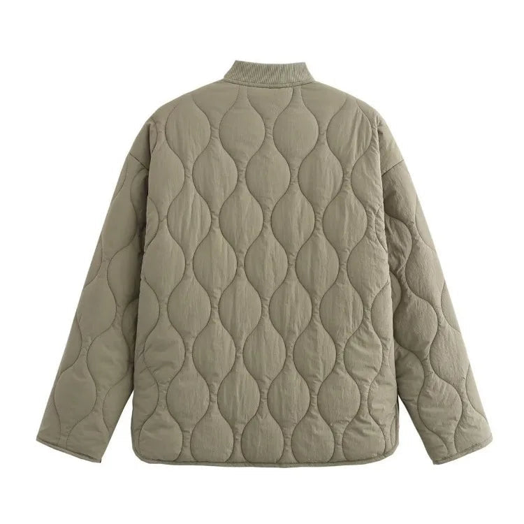 Ladies' Jacket with Leopard Lining for Stylish Autumn and Winter