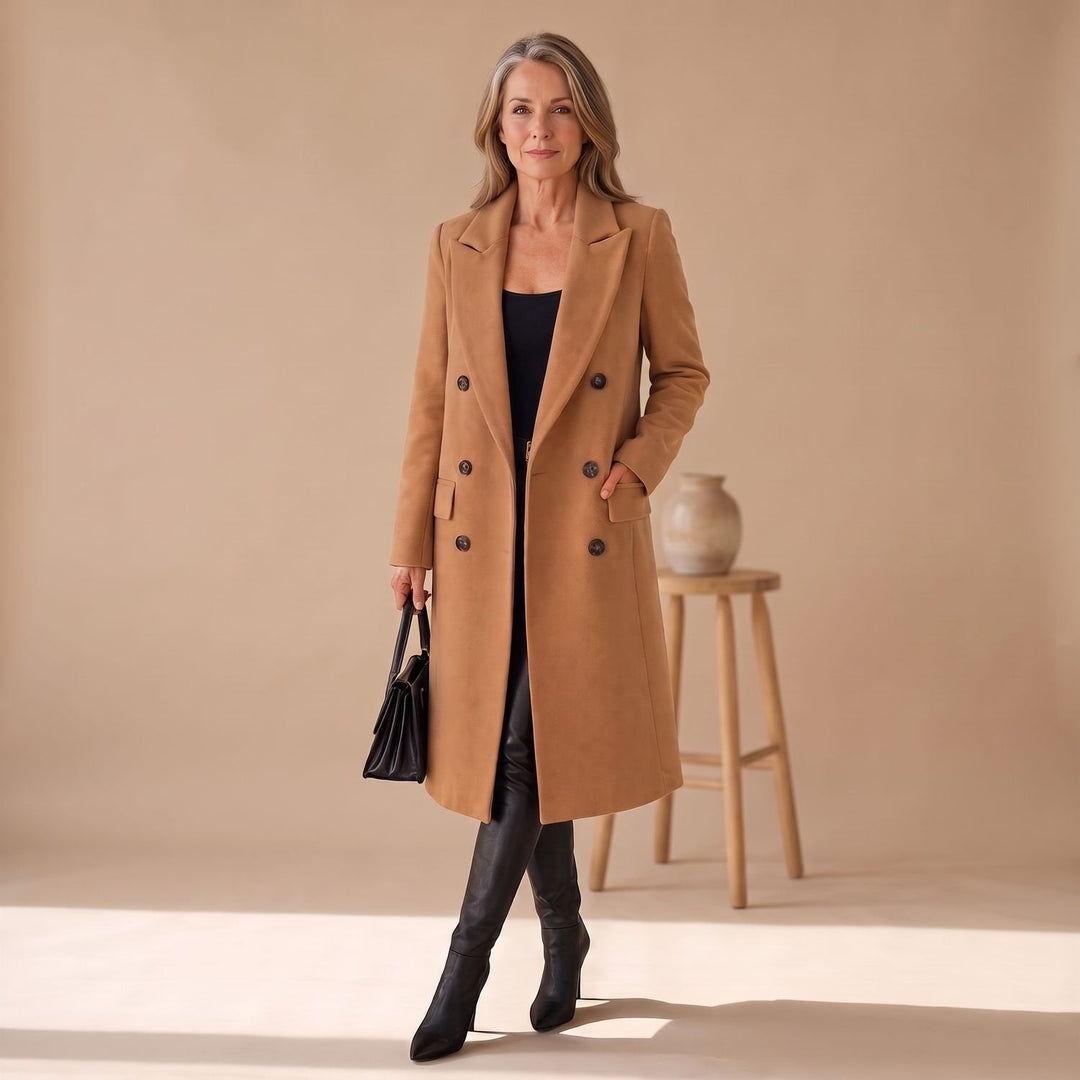 Lisa | Women's Tailored Double-Breasted Longline Winter Coat