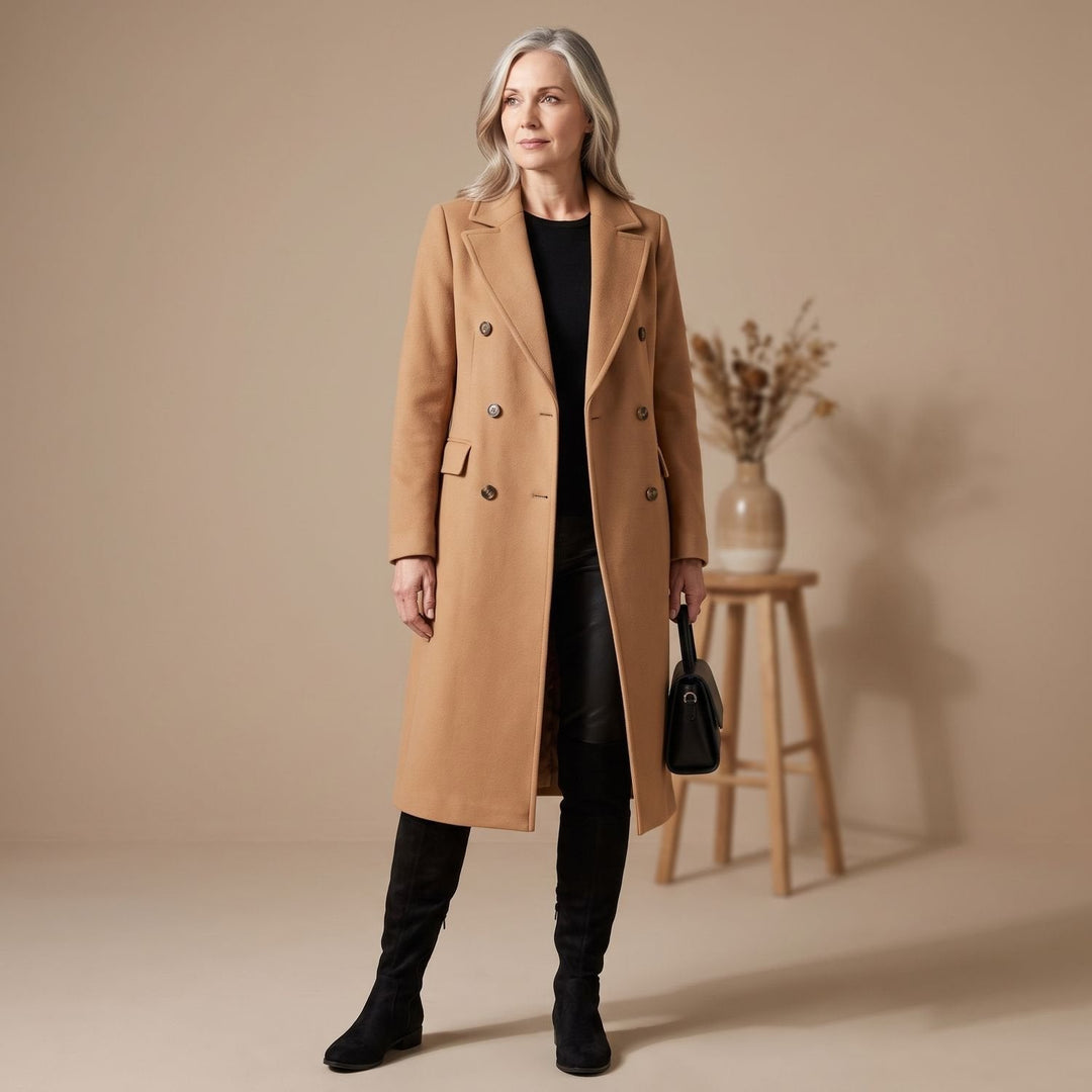 Lisa | Women's Tailored Double-Breasted Longline Winter Coat