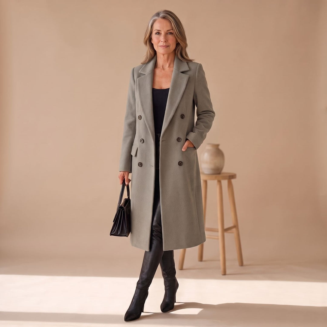 Lisa | Women's Tailored Double-Breasted Longline Winter Coat