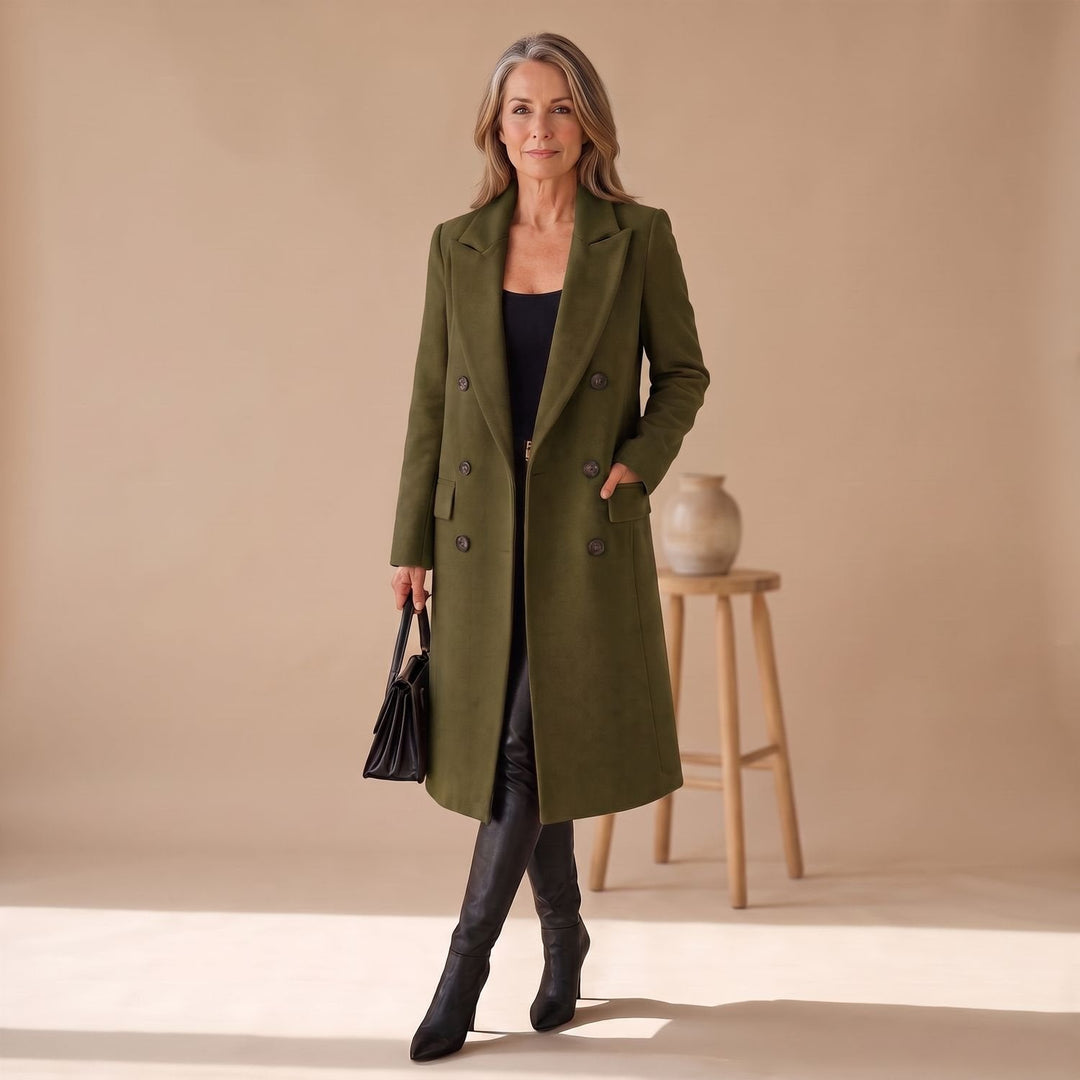 Lisa | Women's Tailored Double-Breasted Longline Winter Coat