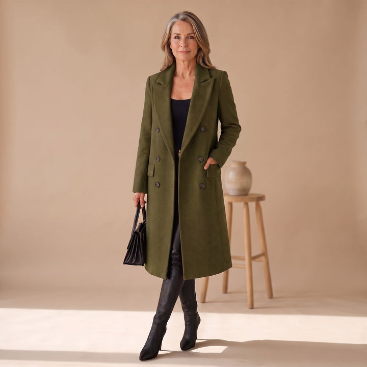 Lisa | Women's Tailored Double-Breasted Longline Winter Coat