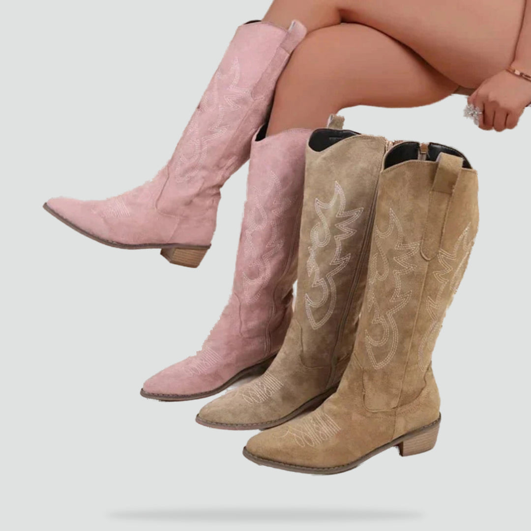 Ladies' Boots with Western Style and Embroidery