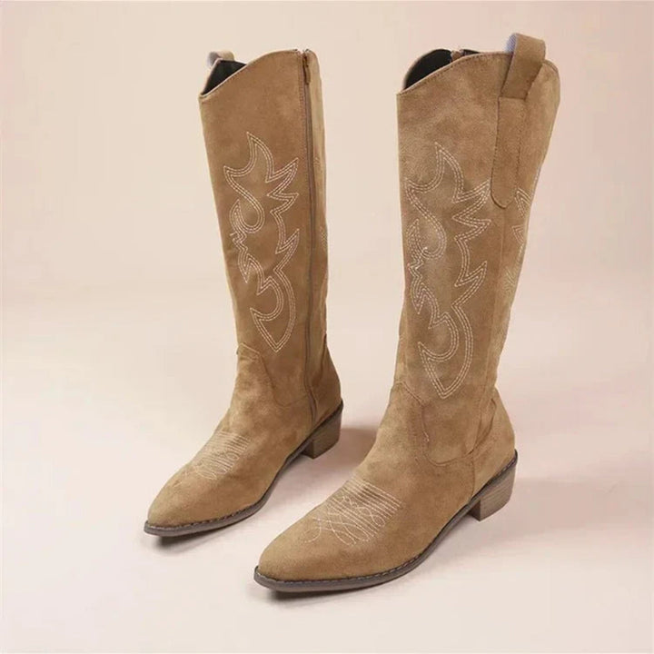 Ladies' Boots with Western Style and Embroidery
