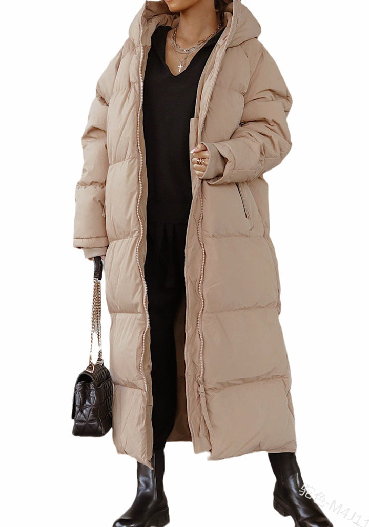 Lieke | Women's Long Quilted Hooded Puffer Winter Coat
